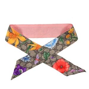 Gucci flora print Silk twilly